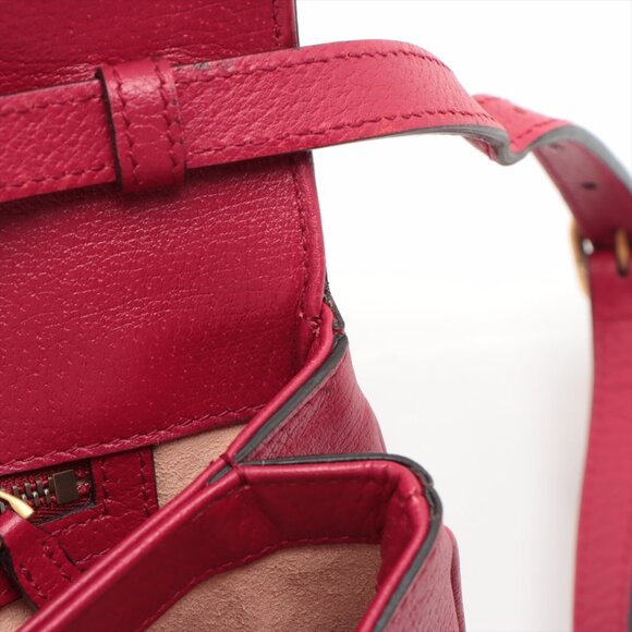 SOLD OUT ❌Gucci GG Supreme Queen margaret PVC & leather Shoulder bag Red 524356 - Picture 13 of 13